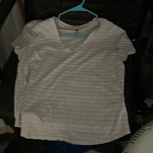 Short sleeve silver stripe Banana Republic r-shirt -large